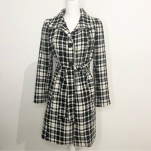 LOVESTITCH TWEED TRENCH COAT | SIZE: M